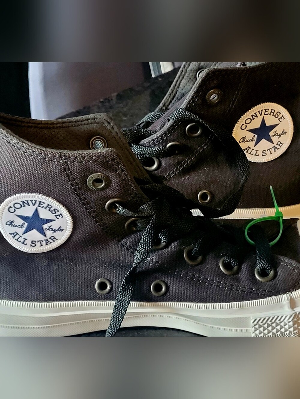 Converse Black High-Top Canvas Sneakers with White Sole